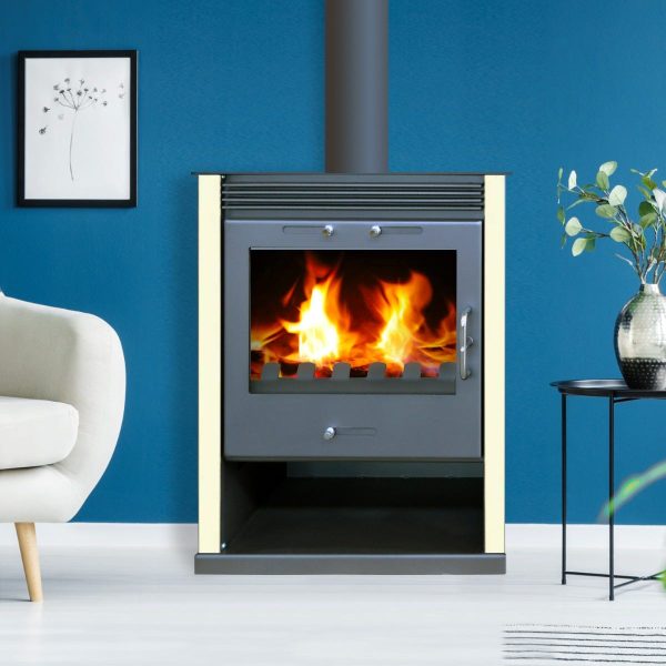 Estufa de leña – BELLEZA RUBIN Marfil – 13kW